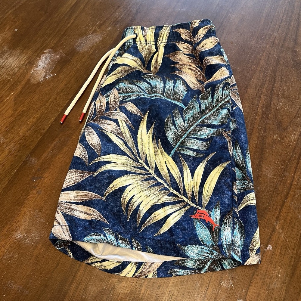 Tommy Bahama Swimwear Men's Size S Shorts Tropical Hawaiin Drawstring Pockets